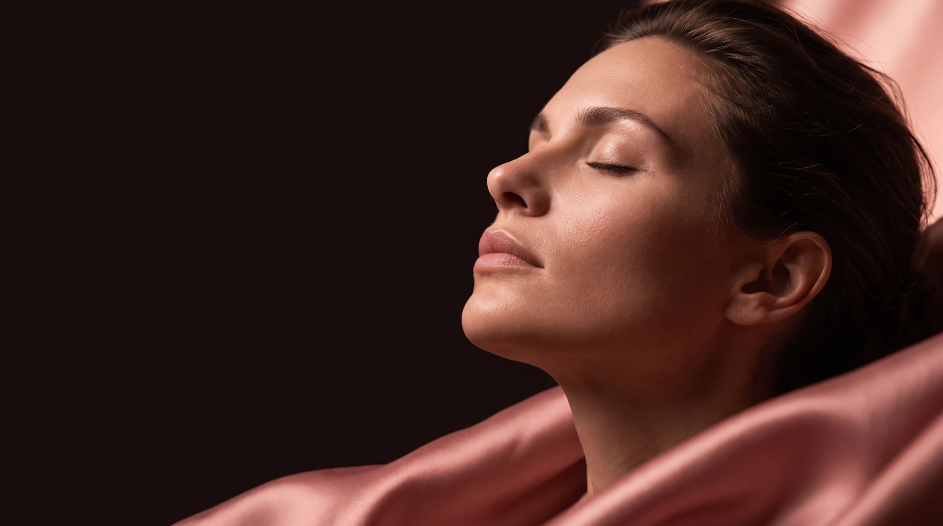 A moment of stillness in soft rose light